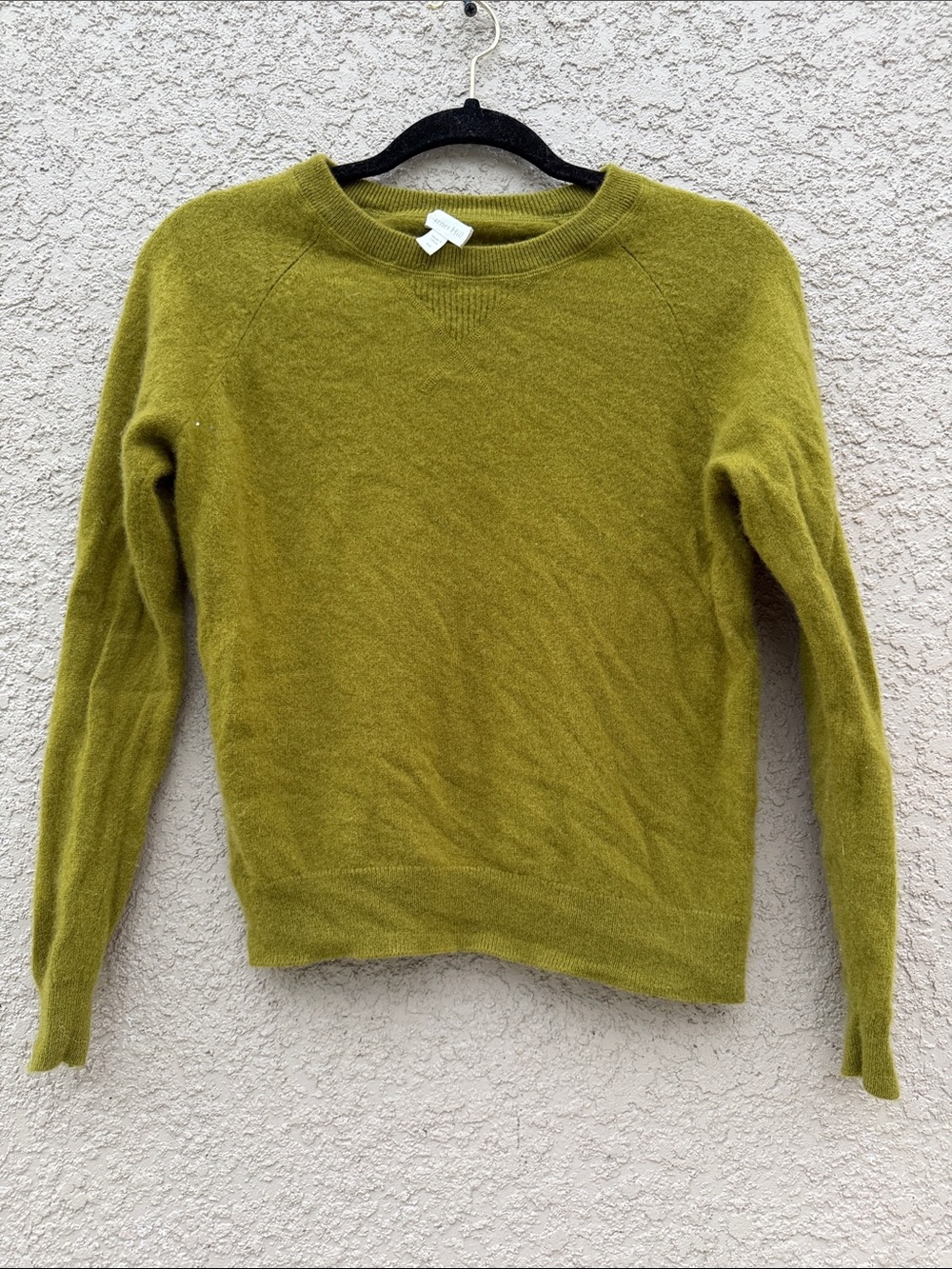 Garnet Hill Moss Green Crewneck Sweater